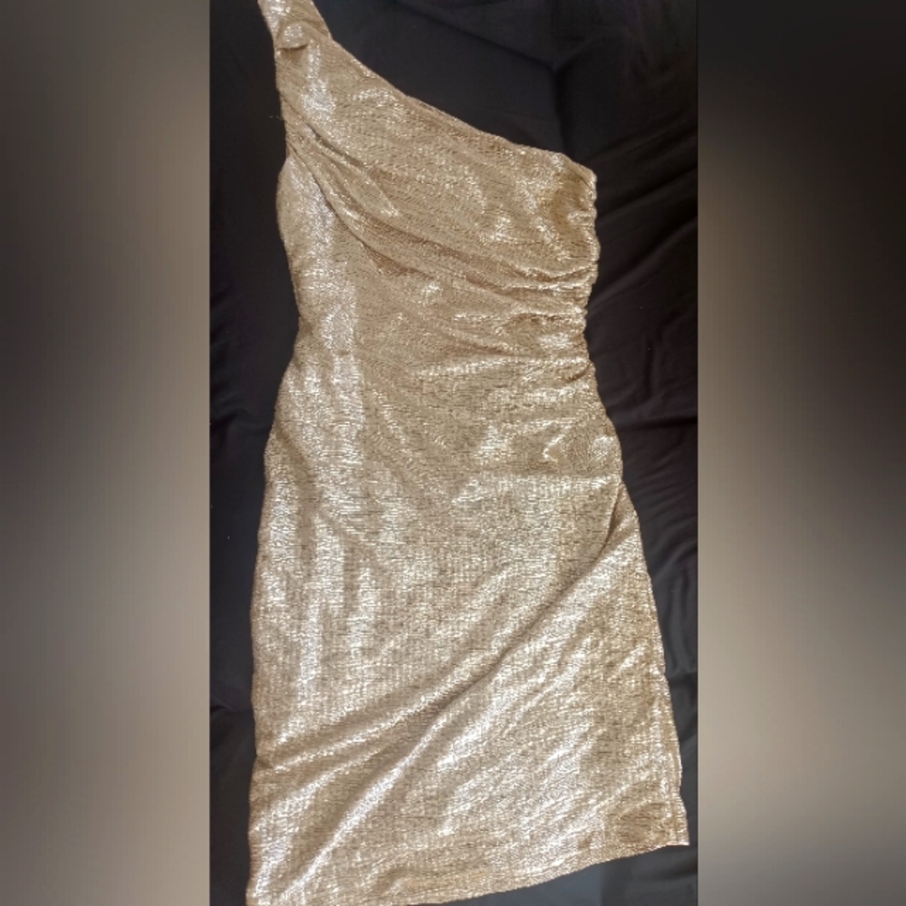 Metallic Gold BodyCon Dress